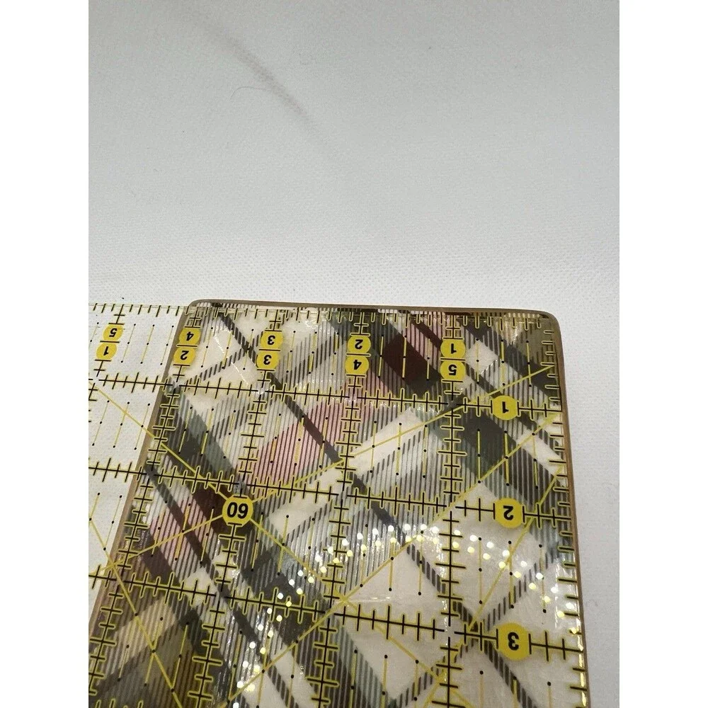 Pottery Barn Plaid Catch all Tray fall red green gold table decor christmas